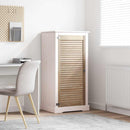 vidaXL Széfajtó ajtóval Természetes 49,5 x 2,1 x 110 cm Tömör fenyőfa