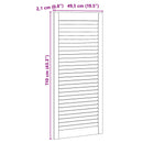 vidaXL Széfajtó 2 pcs Természetes 49,5 x 2,1 x 110 cm Tömör fenyőfa
