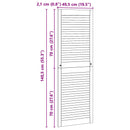 vidaXL Széfajtó 2 pcs Természetes 49,5 x 2,1 x 140,5 cm Tömör fenyőfa