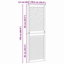 vidaXL Széfajtó ajtóval Természetes 170 x 2,1 x 59,5 cm Tömör fenyőfa
