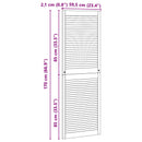 vidaXL Széfajtó 2 pcs Természetes 170 x 2,1 x 59,5 cm Tömör fenyőfa