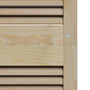 vidaXL Széfajtó ajtóval Természetes 201 x 2,1 x 39,5 cm Tömör fenyőfa