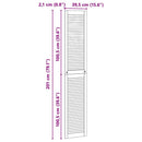 vidaXL Széfajtó ajtóval Természetes 201 x 2,1 x 39,5 cm Tömör fenyőfa