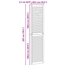vidaXL Széfajtó 2 pcs Természetes 201 x 2,1 x 49,5 cm Tömör fenyőfa