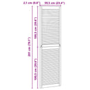 vidaXL Széfajtó 2 pcs Természetes 201 x 2,1 x 59,5 cm Tömör fenyőfa