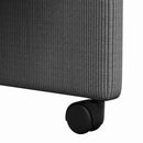vidaXL Kerekes Étkező Székek 2 pcs Sötétszürke 57 x 66 x 94 cm
