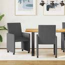 vidaXL Kerekes Étkező Székek 2 pcs Sötétszürke 57 x 66 x 94 cm