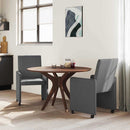 vidaXL Kerekes Étkező Székek 2 pcs Sötétszürke 57 x 66 x 94 cm