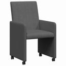 vidaXL Kerekes Étkező Székek 2 pcs Sötétszürke 57 x 66 x 94 cm