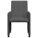 vidaXL Kerekes Étkező Székek 2 pcs Sötétszürke 57 x 66 x 94 cm