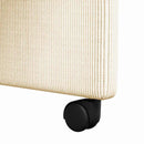 vidaXL Kerekes Étkező Székek 2 pcs Krém 57 x 66 x 94 cm Bársony anyag
