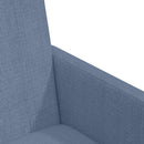 vidaXL Kerekes Étkező Székek 2 pcs Kék 57 x 66 x 94 cm Bársony anyag