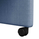 vidaXL Kerekes Étkező Székek 2 pcs Kék 57 x 66 x 94 cm Bársony anyag