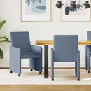 vidaXL Kerekes Étkező Székek 2 pcs Kék 57 x 66 x 94 cm Bársony anyag