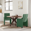 vidaXL Kerekes Étkező Székek 2 pcs Szürke zöld 57 x 66 x 94 cm