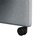 vidaXL Kerekes Étkező Székek 2 pcs Világosszürke 57 x 66 x 94 cm