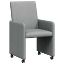 vidaXL Kerekes Étkező Székek 2 pcs Világosszürke 57 x 66 x 94 cm