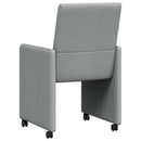 vidaXL Kerekes Étkező Székek 2 pcs Világosszürke 57 x 66 x 94 cm
