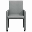 vidaXL Kerekes Étkező Székek 2 pcs Világosszürke 57 x 66 x 94 cm