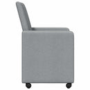 vidaXL Kerekes Étkező Székek 2 pcs Világosszürke 57 x 66 x 94 cm