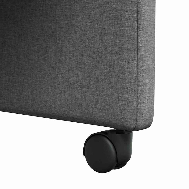 vidaXL Étkező Székek kerékkel 2 pcs Sötétszürke 57 x 66 x 94 cm szövet