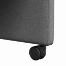 vidaXL Kerekes Étkező Székek 2 pcs Sötétszürke 57 x 66 x 94 cm szövet