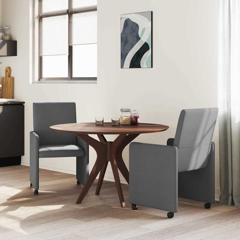 vidaXL Étkező Székek kerékkel 2 pcs Sötétszürke 57 x 66 x 94 cm szövet