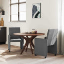 vidaXL Kerekes Étkező Székek 2 pcs Sötétszürke 57 x 66 x 94 cm szövet