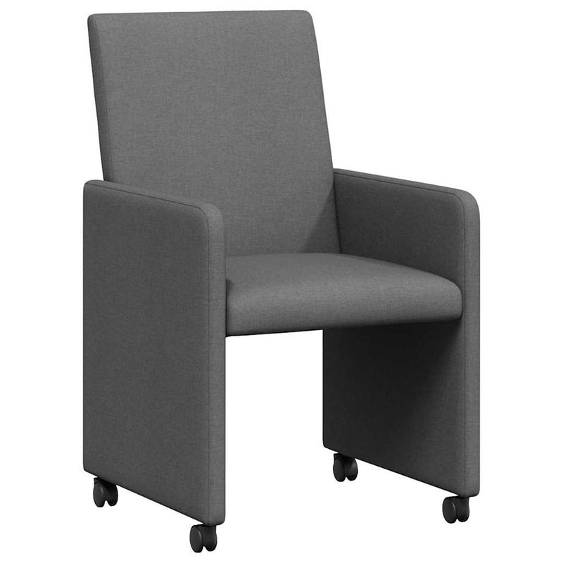 vidaXL Étkező Székek kerékkel 2 pcs Sötétszürke 57 x 66 x 94 cm szövet