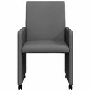 vidaXL Kerekes Étkező Székek 2 pcs Sötétszürke 57 x 66 x 94 cm szövet