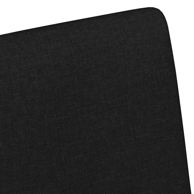 vidaXL Étkező Székek kerékkel 2 pcs Fekete 57 x 66 x 94 cm szövet