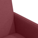 vidaXL Kerekes Étkező Székek 2 pcs bordó 57 x 66 x 94 cm szövet