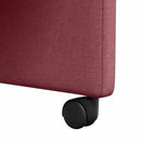 vidaXL Kerekes Étkező Székek 2 pcs bordó 57 x 66 x 94 cm szövet