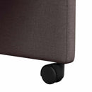 vidaXL Kerekes Étkező Székek 2 pcs Sötét Barna 57 x 66 x 94 cm szövet