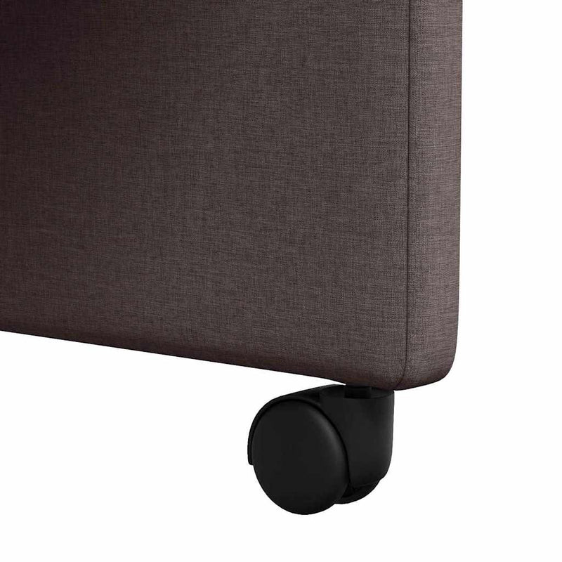 vidaXL Étkező Székek kerékkel 2 pcs sötétbarna 57 x 66 x 94 cm szövet