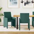 vidaXL Kerekes Étkező Székek 2 pcs Sötétzöld 57 x 66 x 94 cm szövet