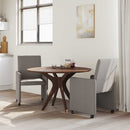 vidaXL Kerekes Étkező Székek 2 pcs Tópszínű 57 x 66 x 94 cm szövet