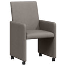 vidaXL Kerekes Étkező Székek 2 pcs Tópszínű 57 x 66 x 94 cm szövet