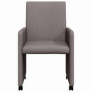 vidaXL Kerekes Étkező Székek 2 pcs Tópszínű 57 x 66 x 94 cm szövet