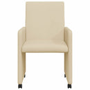vidaXL Kerekes Étkező Székek 2 pcs Krém 57 x 66 x 94 cm szövet