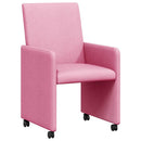 vidaXL Kerekes Étkező Székek 2 pcs Rózsaszín 57 x 66 x 94 cm szövet
