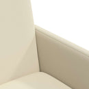 vidaXL Kerekes Étkező Székek 2 pcs Krém 57 x 66 x 94 cm Műbőr