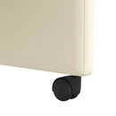 vidaXL Kerekes Étkező Székek 2 pcs Krém 57 x 66 x 94 cm Műbőr