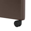 vidaXL Kerekes Étkező Székek 2 pcs Barna 57 x 66 x 94 cm Műbőr