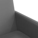 vidaXL Kerekes Étkező Székek 2 pcs Szürke 57 x 66 x 94 cm Műbőr