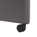 vidaXL Kerekes Étkező Székek 2 pcs Szürke 57 x 66 x 94 cm Műbőr