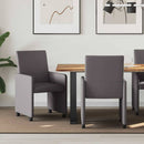 vidaXL Kerekes Étkező Székek 2 pcs Szürke 57 x 66 x 94 cm Műbőr