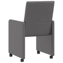 vidaXL Kerekes Étkező Székek 2 pcs Szürke 57 x 66 x 94 cm Műbőr