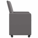 vidaXL Kerekes Étkező Székek 2 pcs Szürke 57 x 66 x 94 cm Műbőr