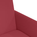 vidaXL Kerekes Étkező Székek 2 pcs bordó 57 x 66 x 94 cm Műbőr